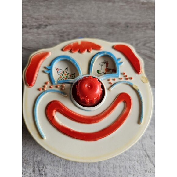 VTG 1970s Clown Face Wind Up Music Box with Rotating Eyes Dial by Sanitoy *WORKS - Picture 10 of 10